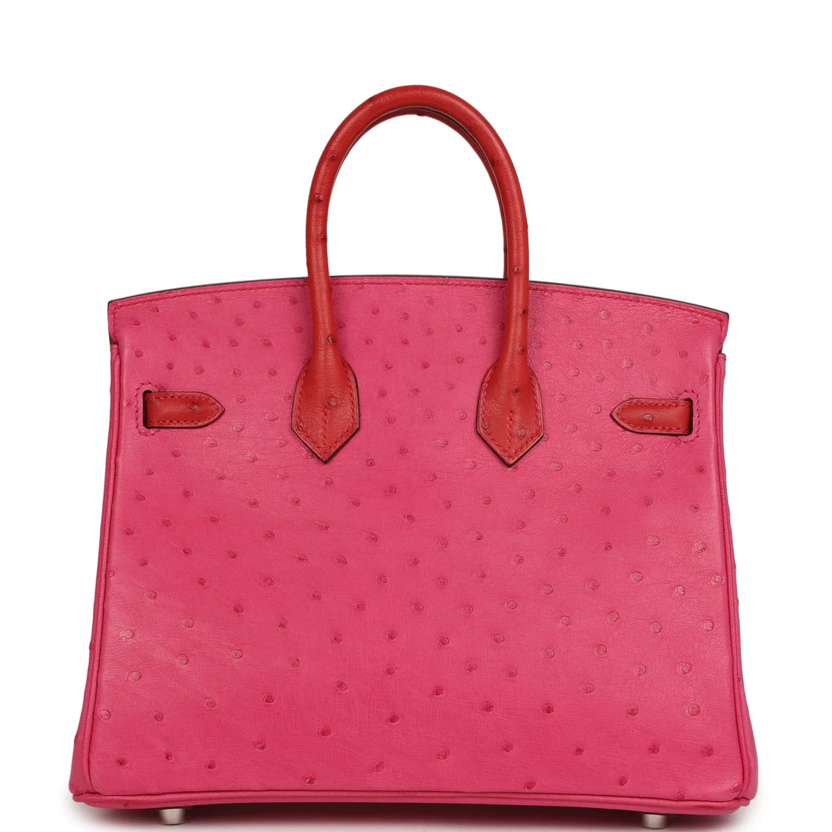 Birkin 25 Rose Tyrien Ostrich-Inspired Luxury Handbag