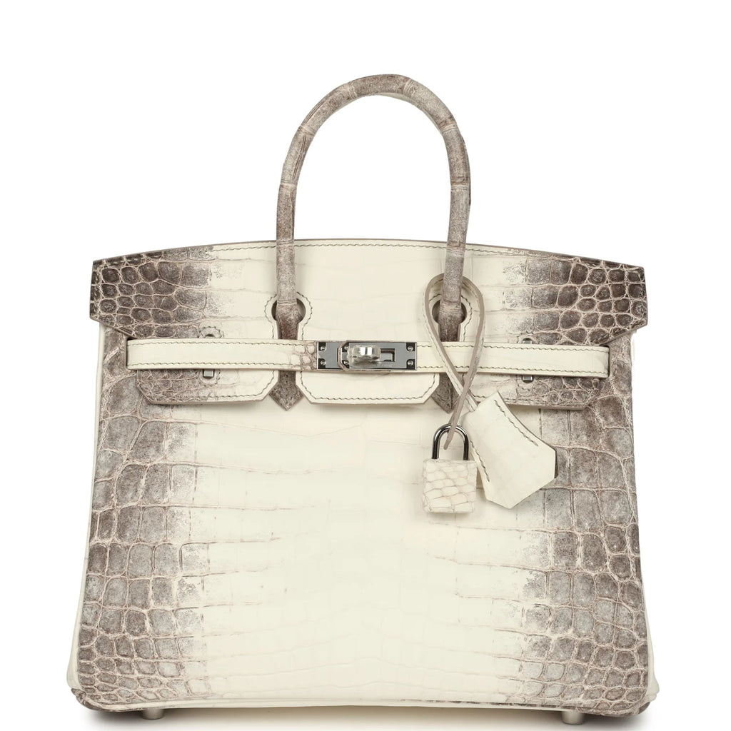 Birkin 25 Himalaya Crocodile-Inspired Luxury Handbag