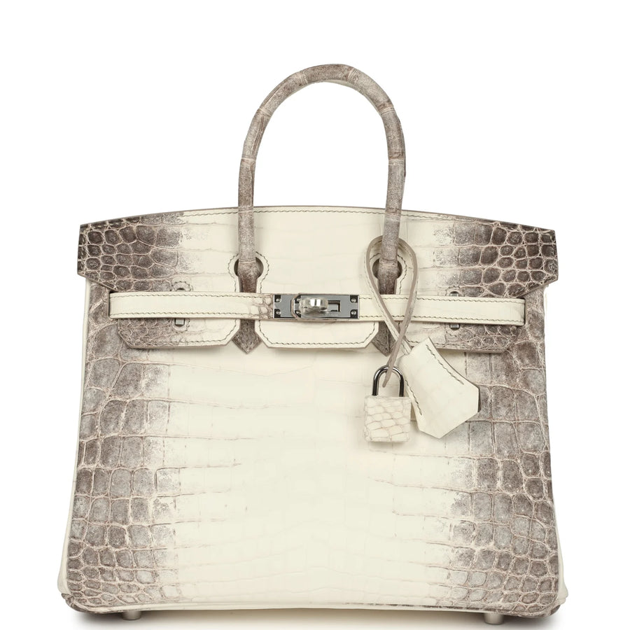 Birkin 25 Himalaya Crocodile-Inspired Luxury Handbag