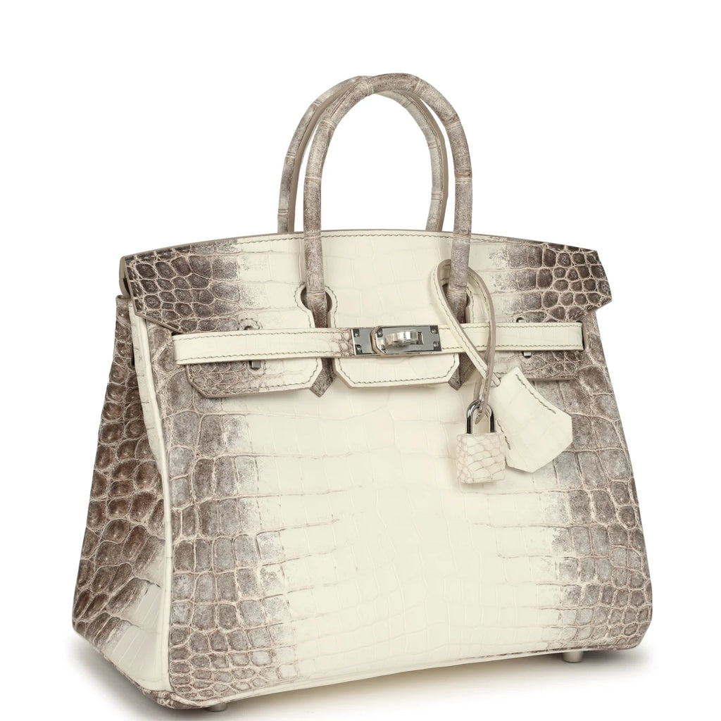 Birkin 25 Himalaya Crocodile-Inspired Luxury Handbag