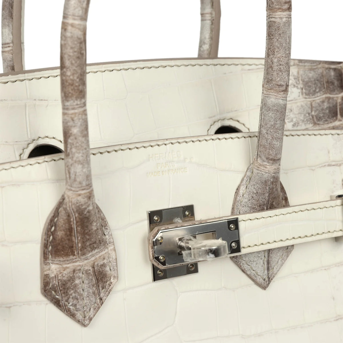 Birkin 25 Himalaya Crocodile-Inspired Luxury Handbag