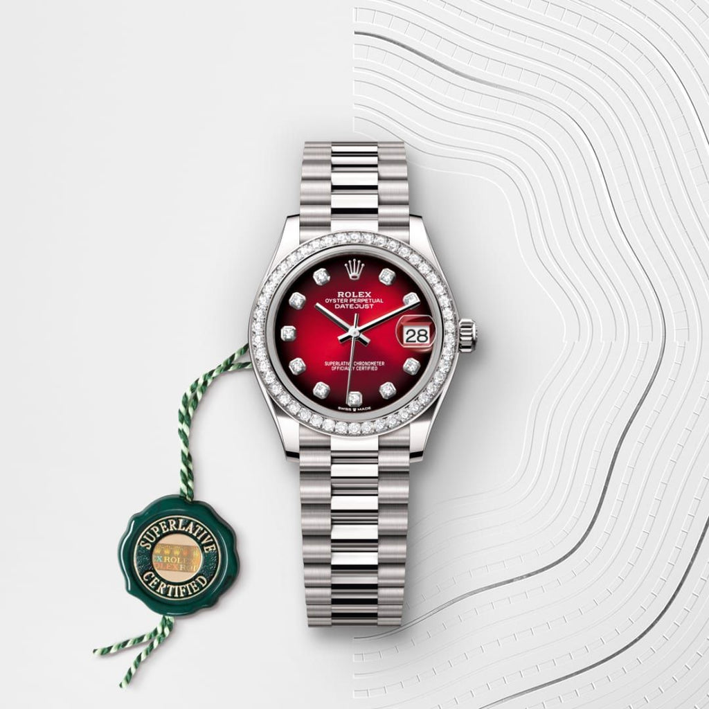RLX Datejust 31 Red Ombré Diamond-Inspired Automatic Watch